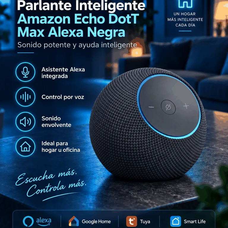 Parlante Inteligente Amazon Echo Dot Max Negra
