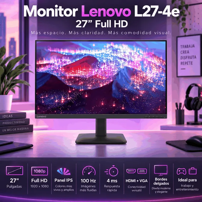 Monitor Lenovo L27-4e 27"
