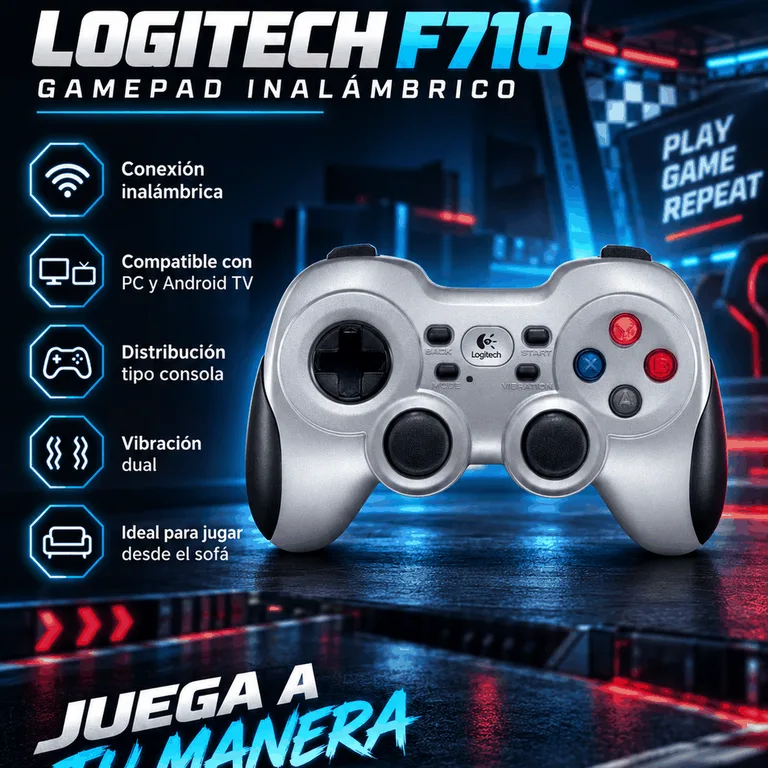 Control Gamepad Inalámbrico Logitech F710