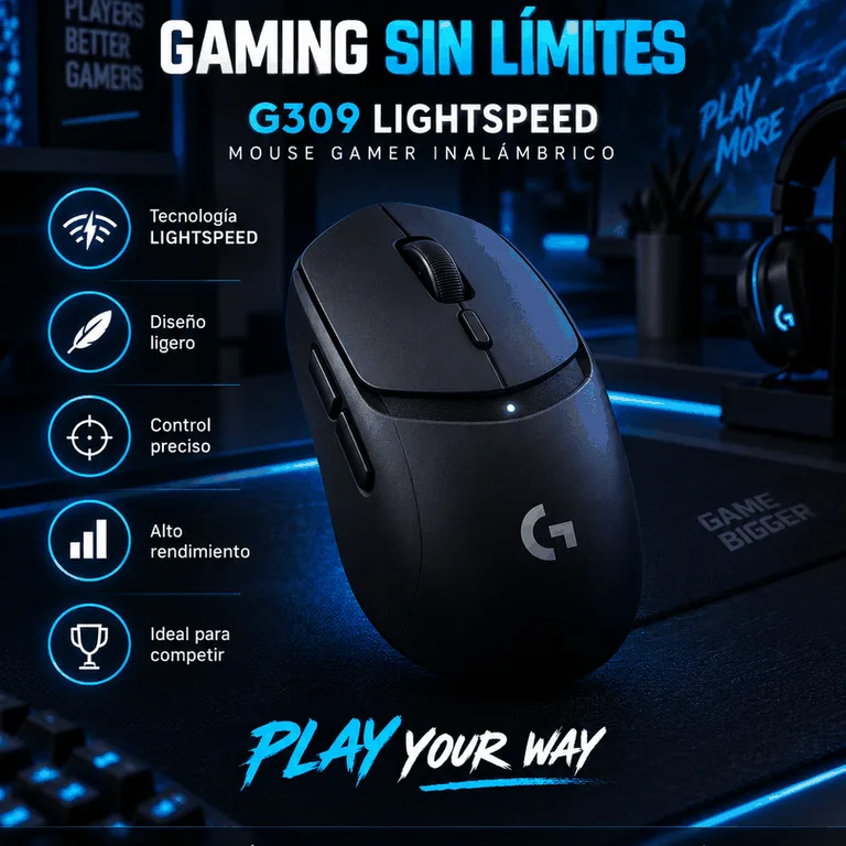 Mouse Logitech G309 LIGHTSPEED Negro