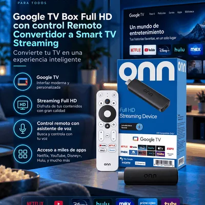 Google TV Box Full HD con Control Remoto