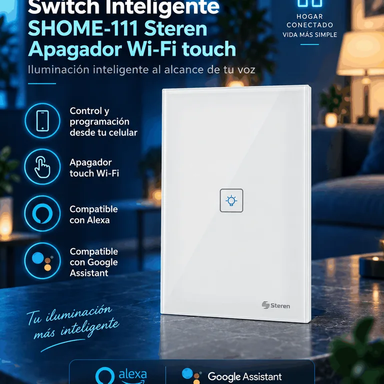 Switch Inteligente Steren SHOME-111 WiFi Touch
