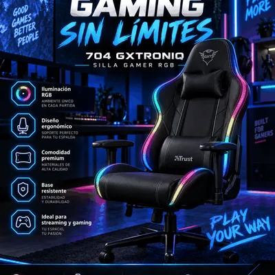 Silla Gaming Trust GXT 704 Roniq RGB Lighting