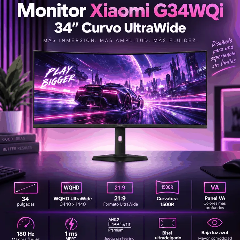 Monitor Xiaomi G34WQi Gaming Curved 34"