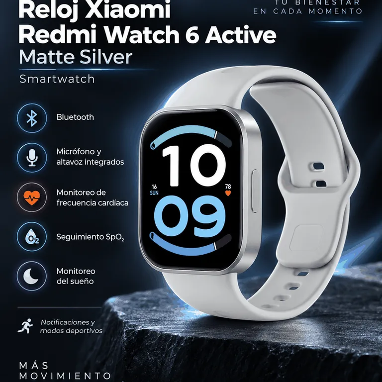 Reloj Xiaomi Redmi Watch 6 Active Matte Silver